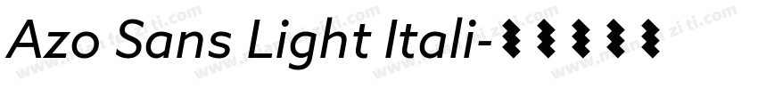 Azo Sans Light Itali字体转换